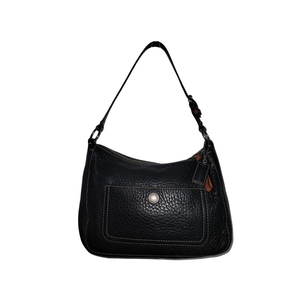 Coach Chelsea pebbled Leather hobo shoulder bag Black